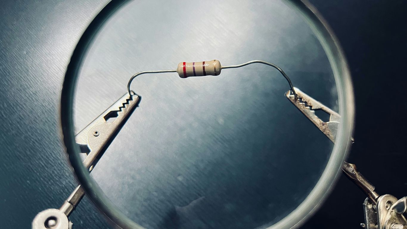 a close up of a magnifying glass on a table
