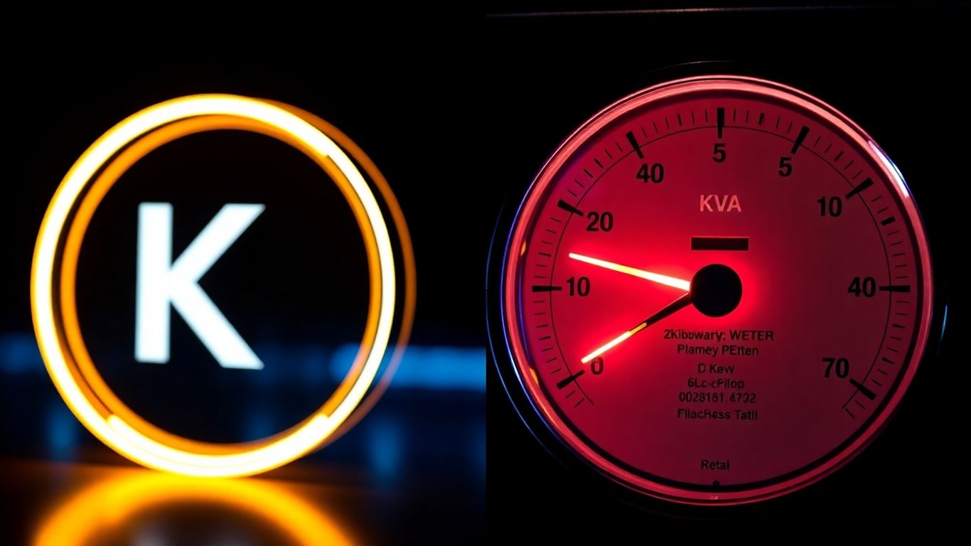 Kilowatt and kVA power units contrasted visually.
