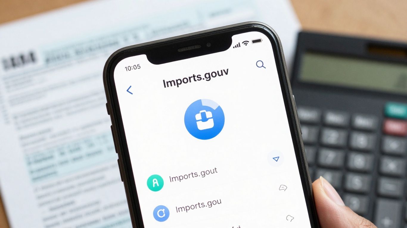 Application Impots.gouv sur un smartphone