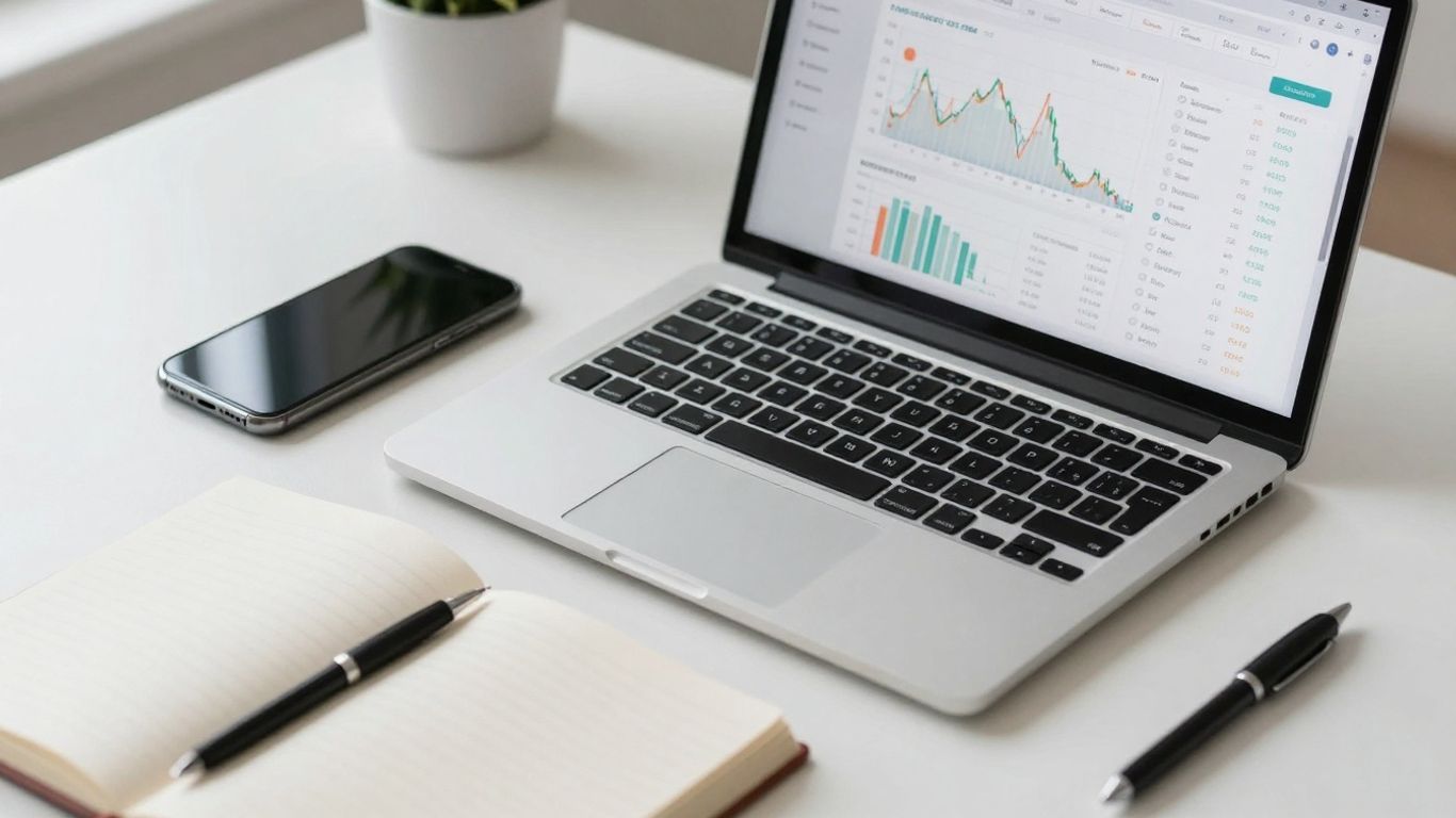 Magnifi personal finance tool interface on a laptop.