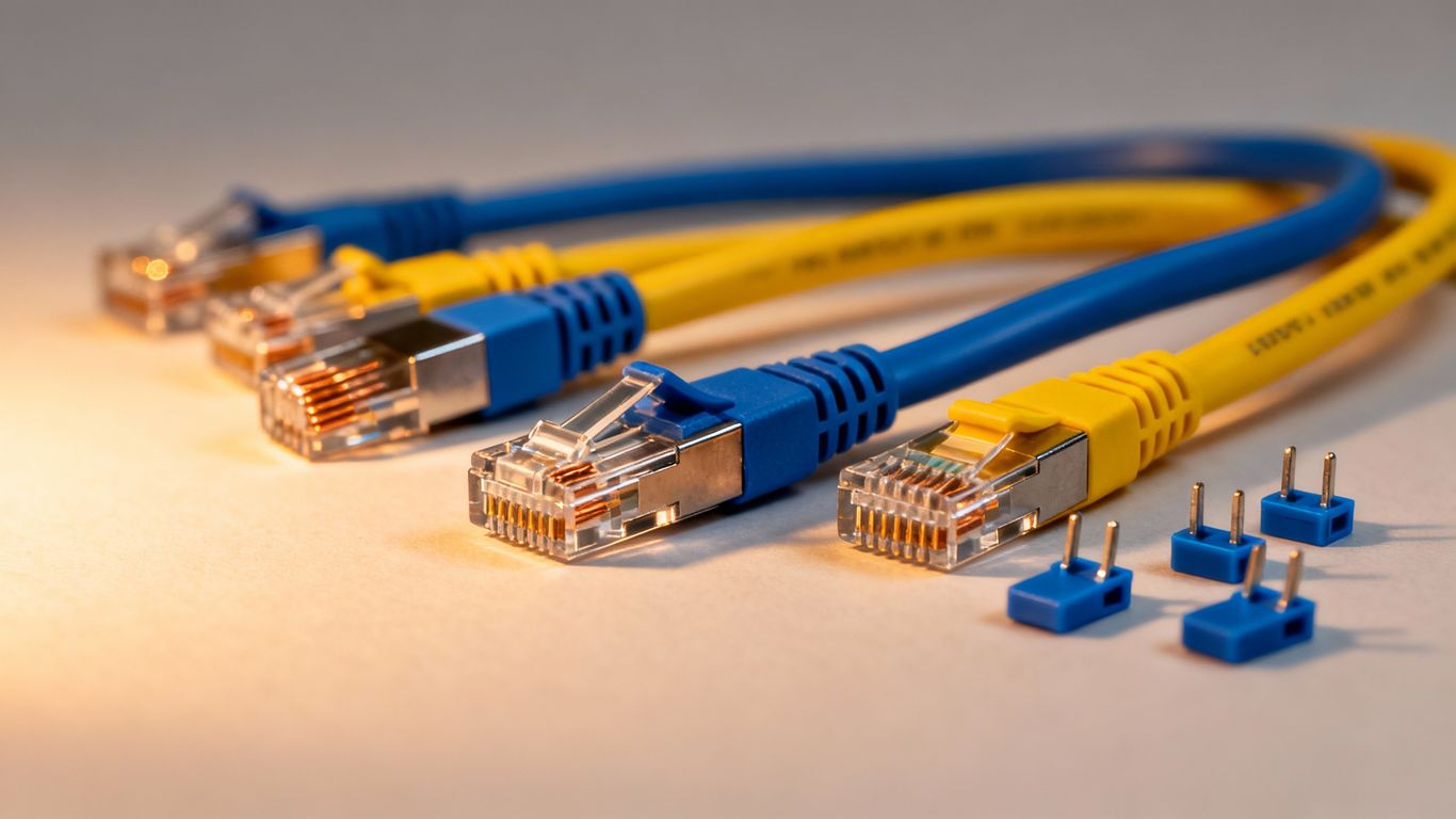 Ethernet cables and RJ45 connectors