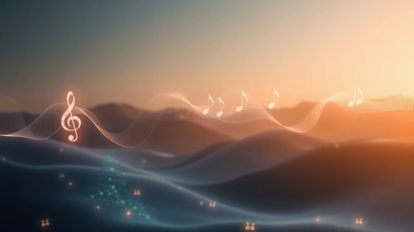 AI transforming ambient music production visually.