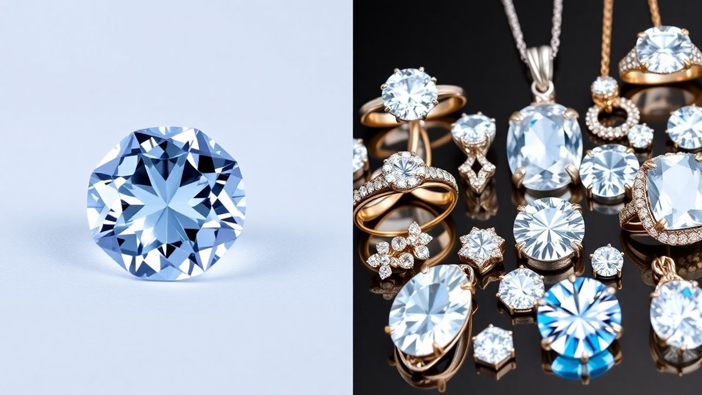 Moissanite gemstone and jewelry comparison