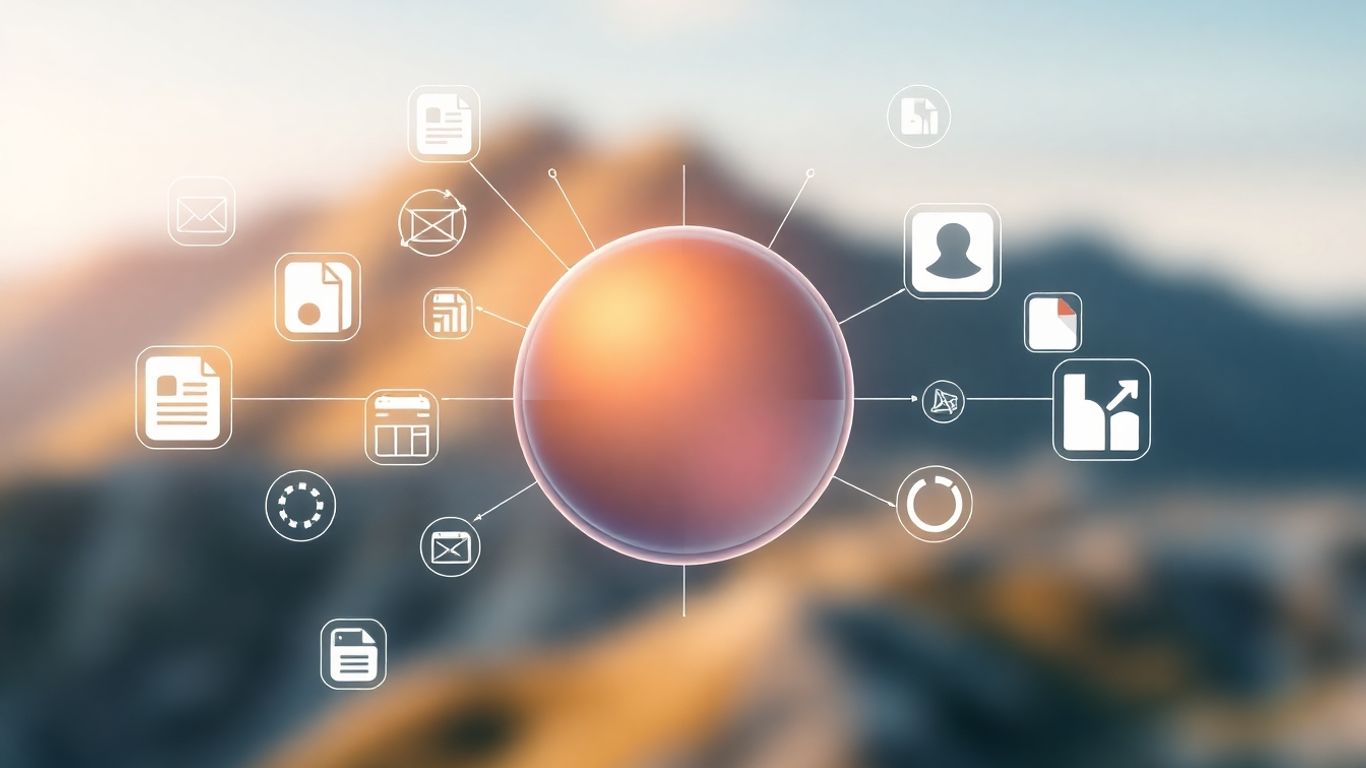 AI assistant organizing digital content across devices.