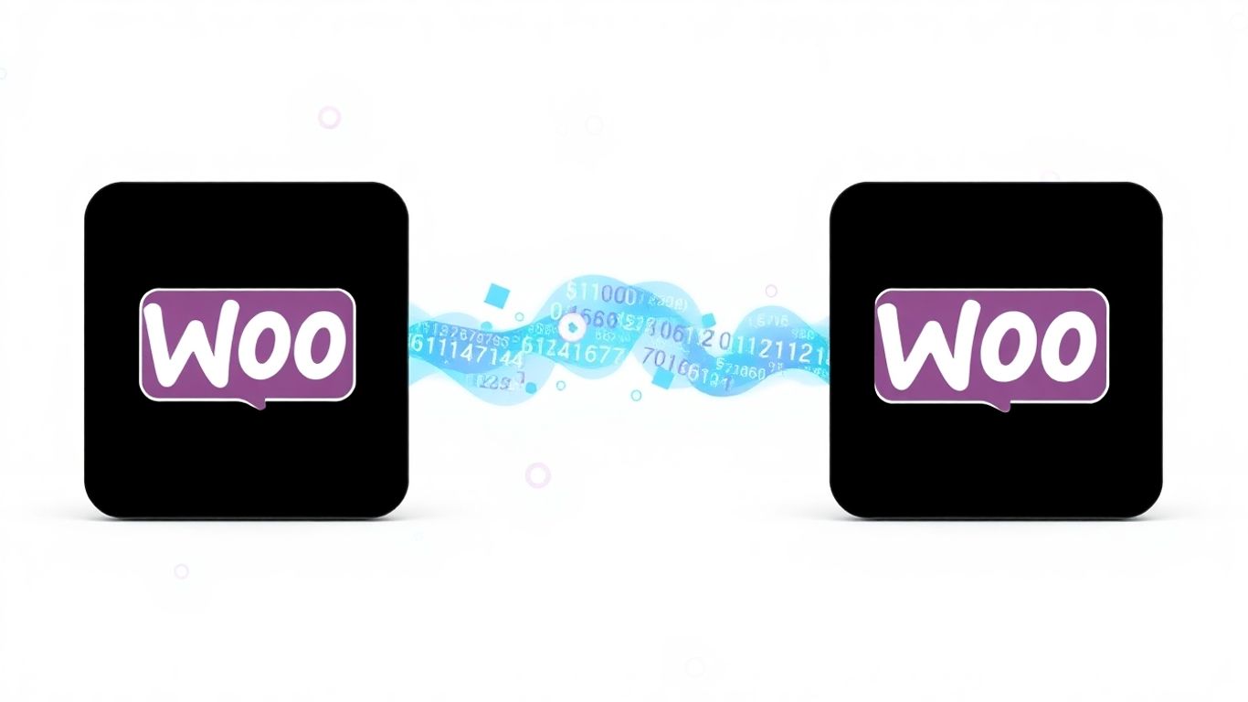 WooCommerce migration process with data streams.