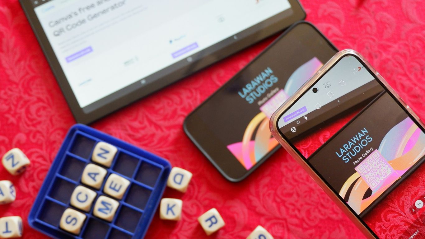 a cell phone sitting on top of a red table