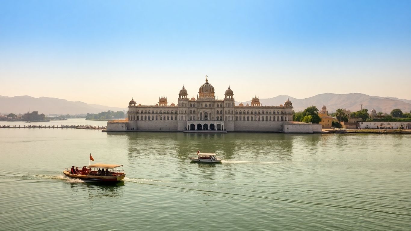 Udaipur City Palace overlooking Lake Pichola