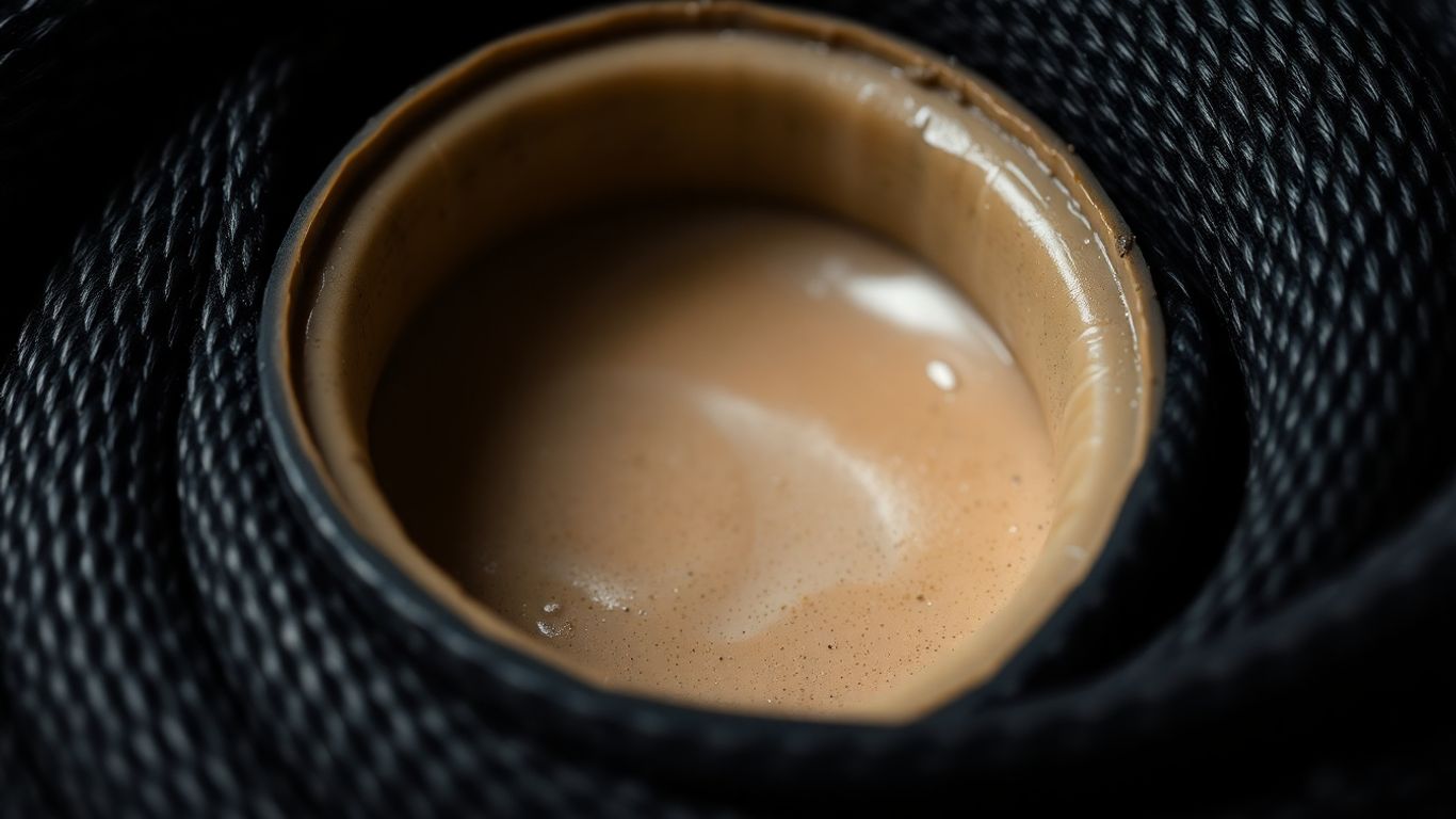 Close-up of a durable water seal.