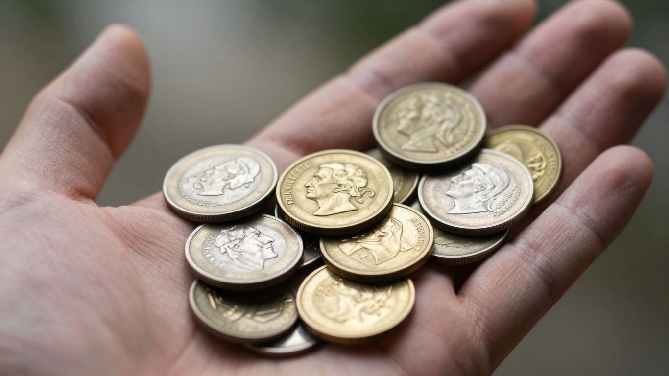 Valuable coins held in hand, Tampa estate coin buyers