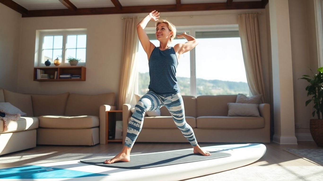 Person doing unique fitness trend at home or outdoors.