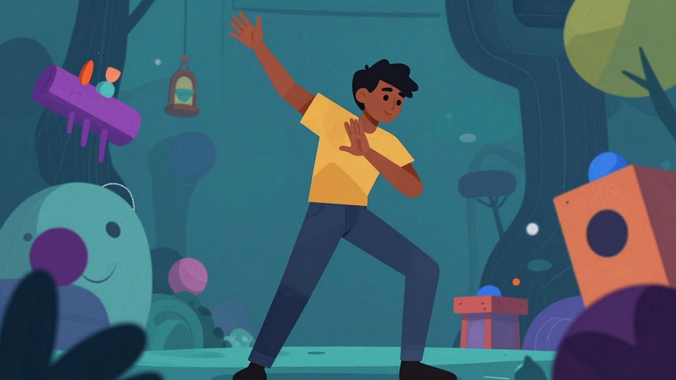 Illustrative scene from The Games Maker film.