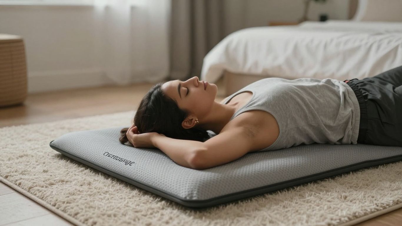 Therasage PEMF mat in a relaxing home setting.