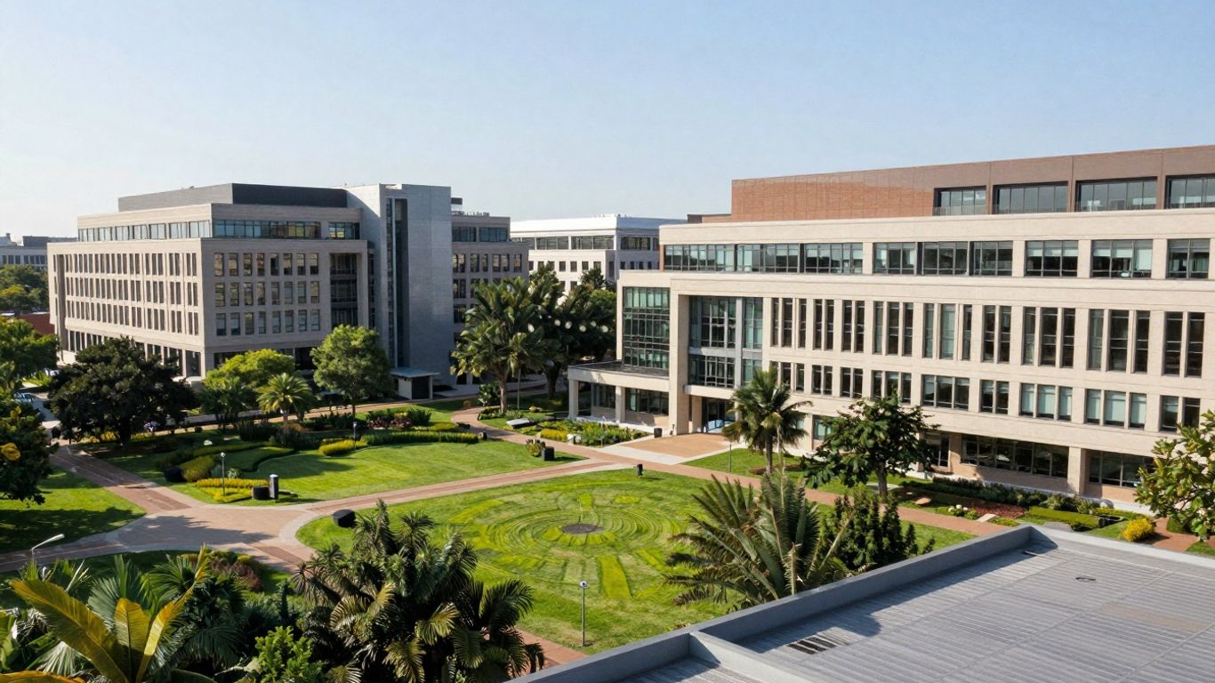MIT campus architecture and green spaces