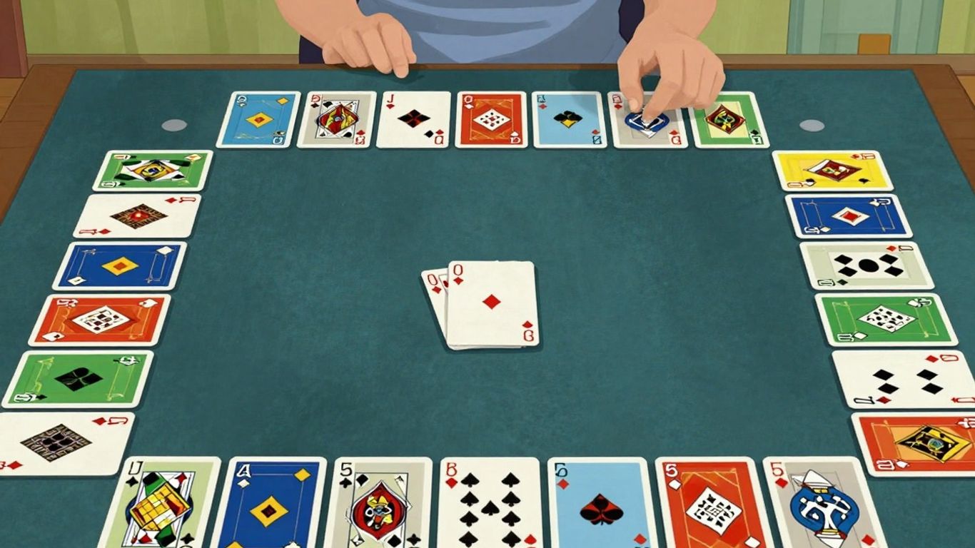 Classic Solitaire card game illustration