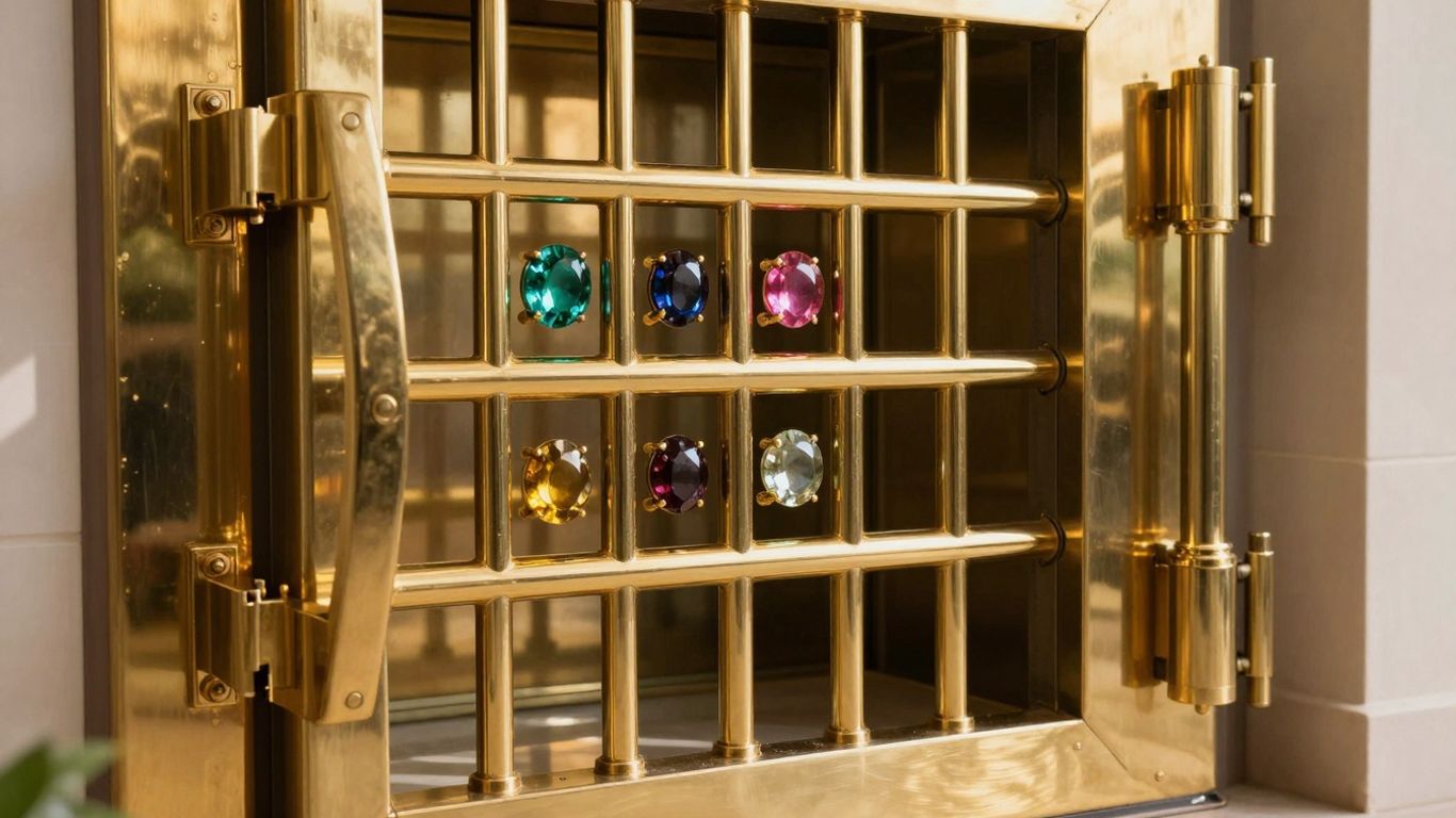 一个装满黄金和珍贵珠宝的保险箱。