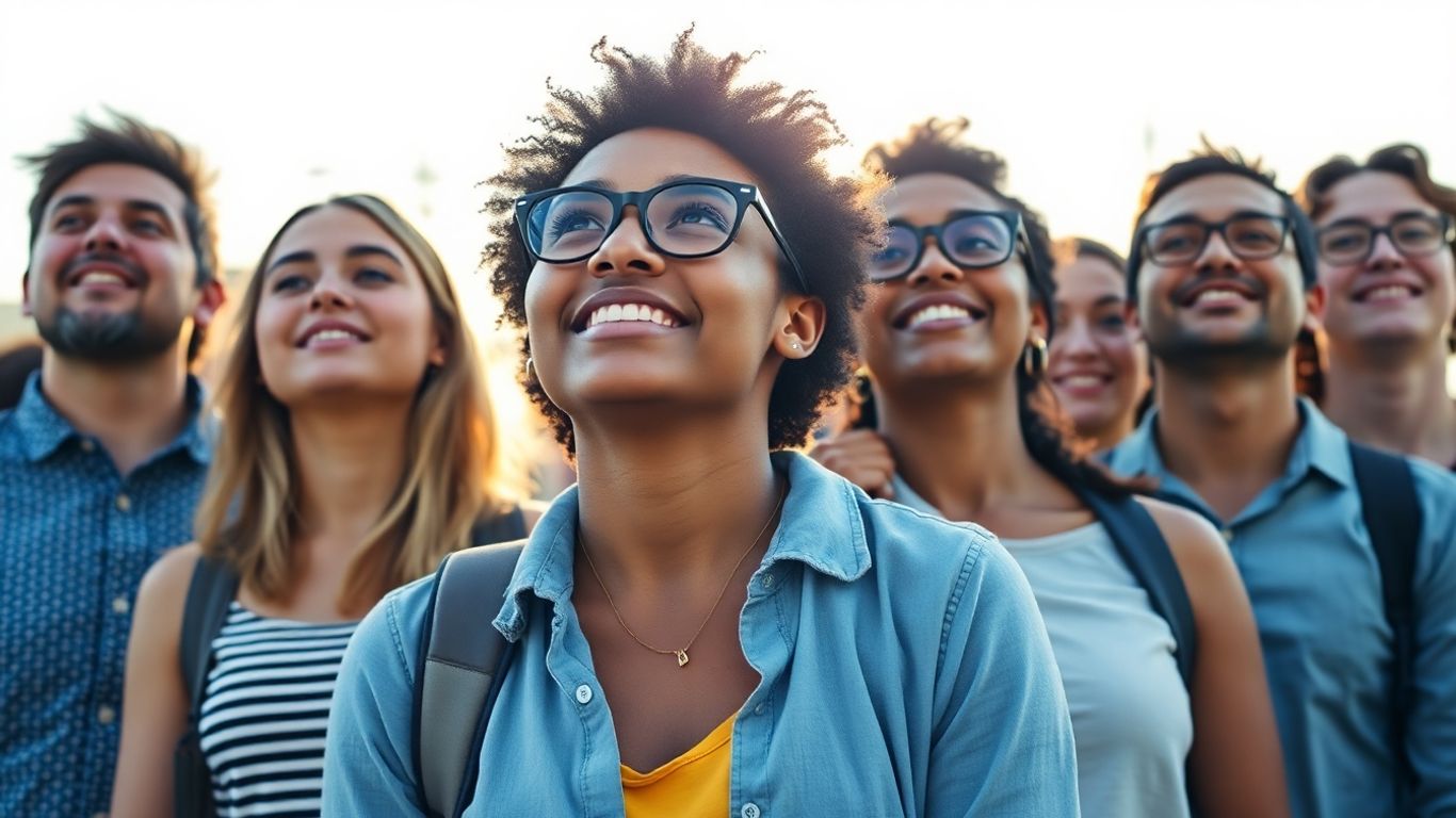 Students looking towards global education and career opportunities.