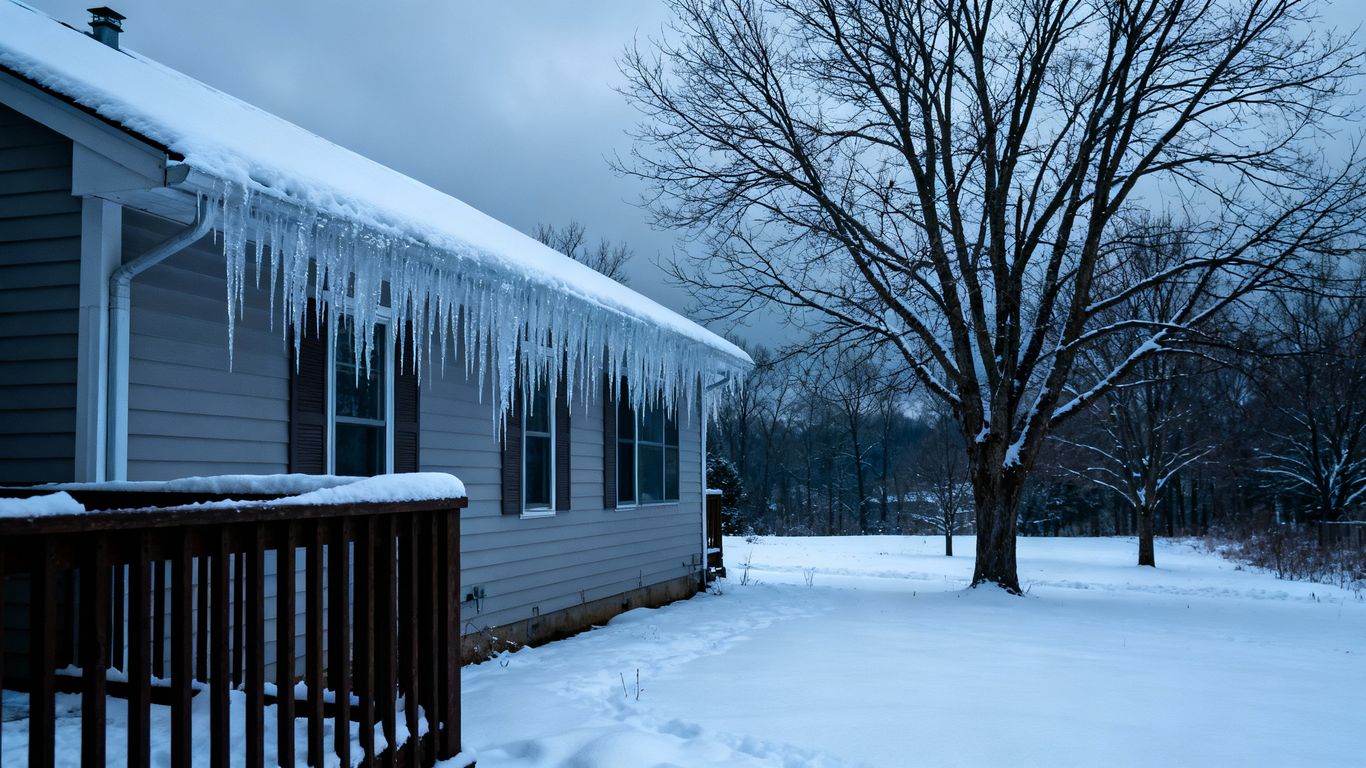 House exterior prepared for Minnesota winter snow.