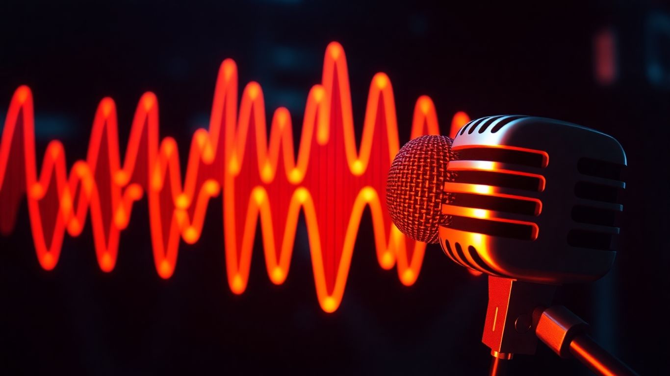 AI voice generation sound wave visualization