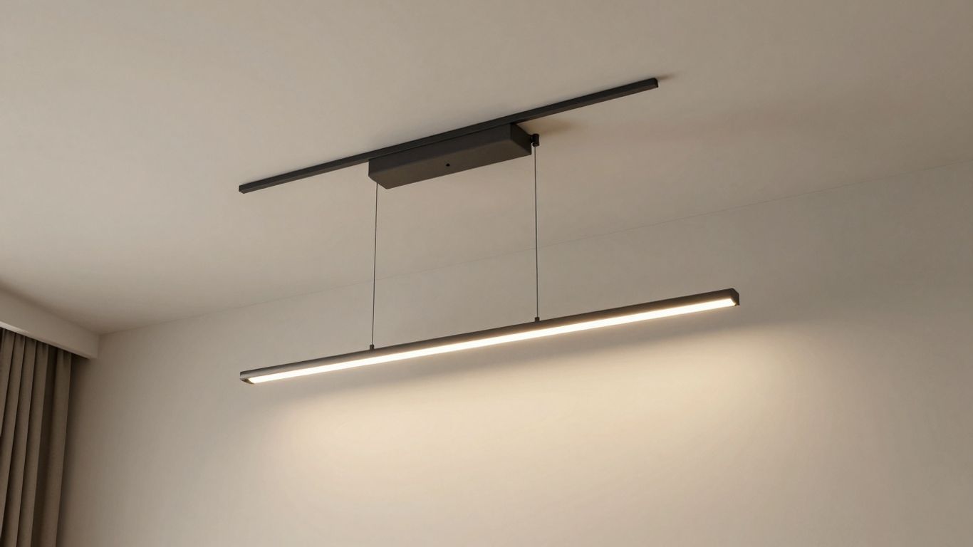 Wall sconce illuminating a low-ceilinged room.