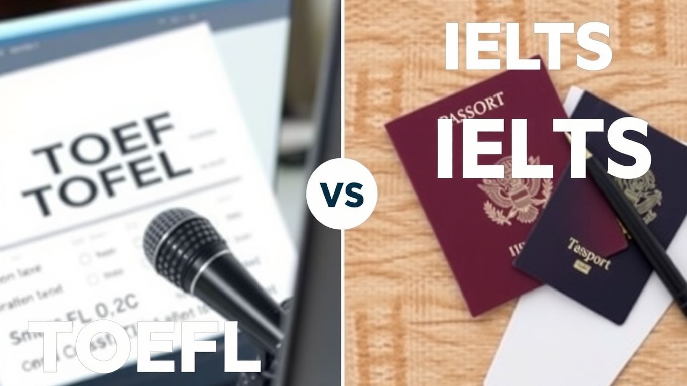 TOEFL vs IELTS score comparison visual