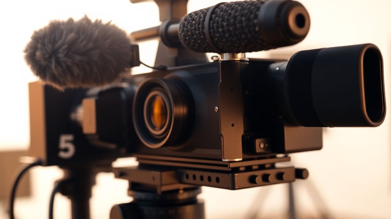 Professional video camera setup for interviews