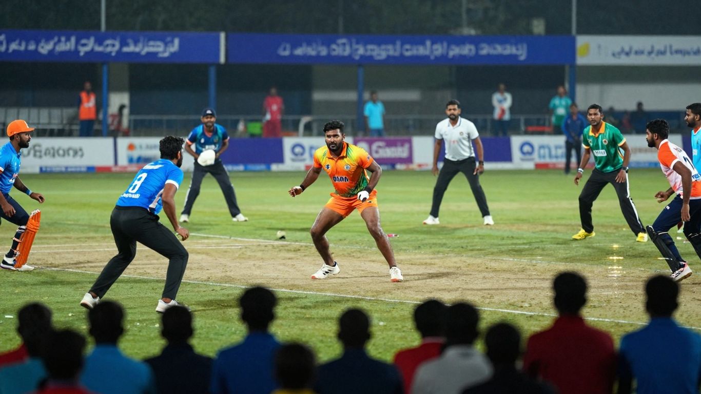 Dynamic Indian athletes in action, sports technology integration.