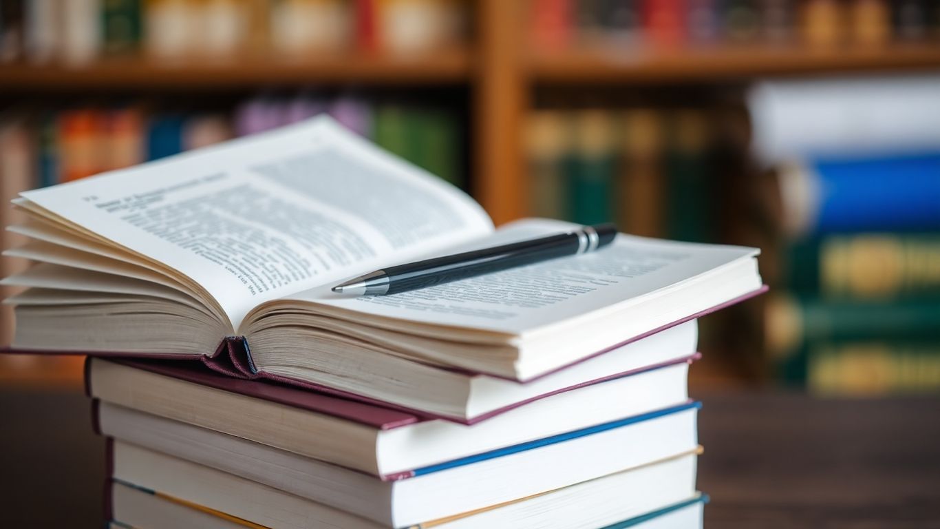 Official Cambridge Guide to IELTS book stack with pen.