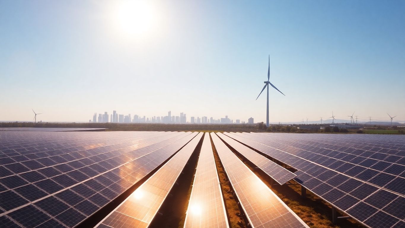 Global expansion of solar energy infrastructure.