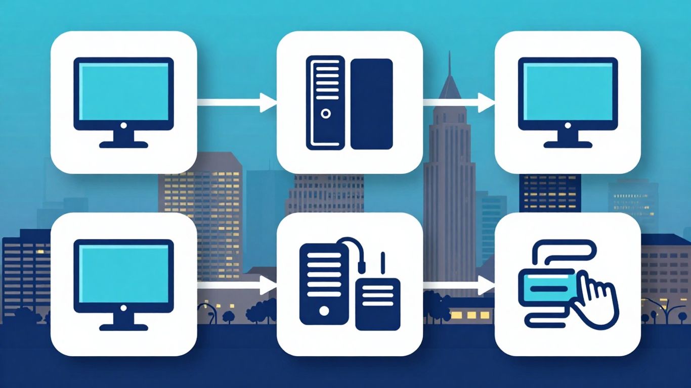 IT support infographic with Portland skyline