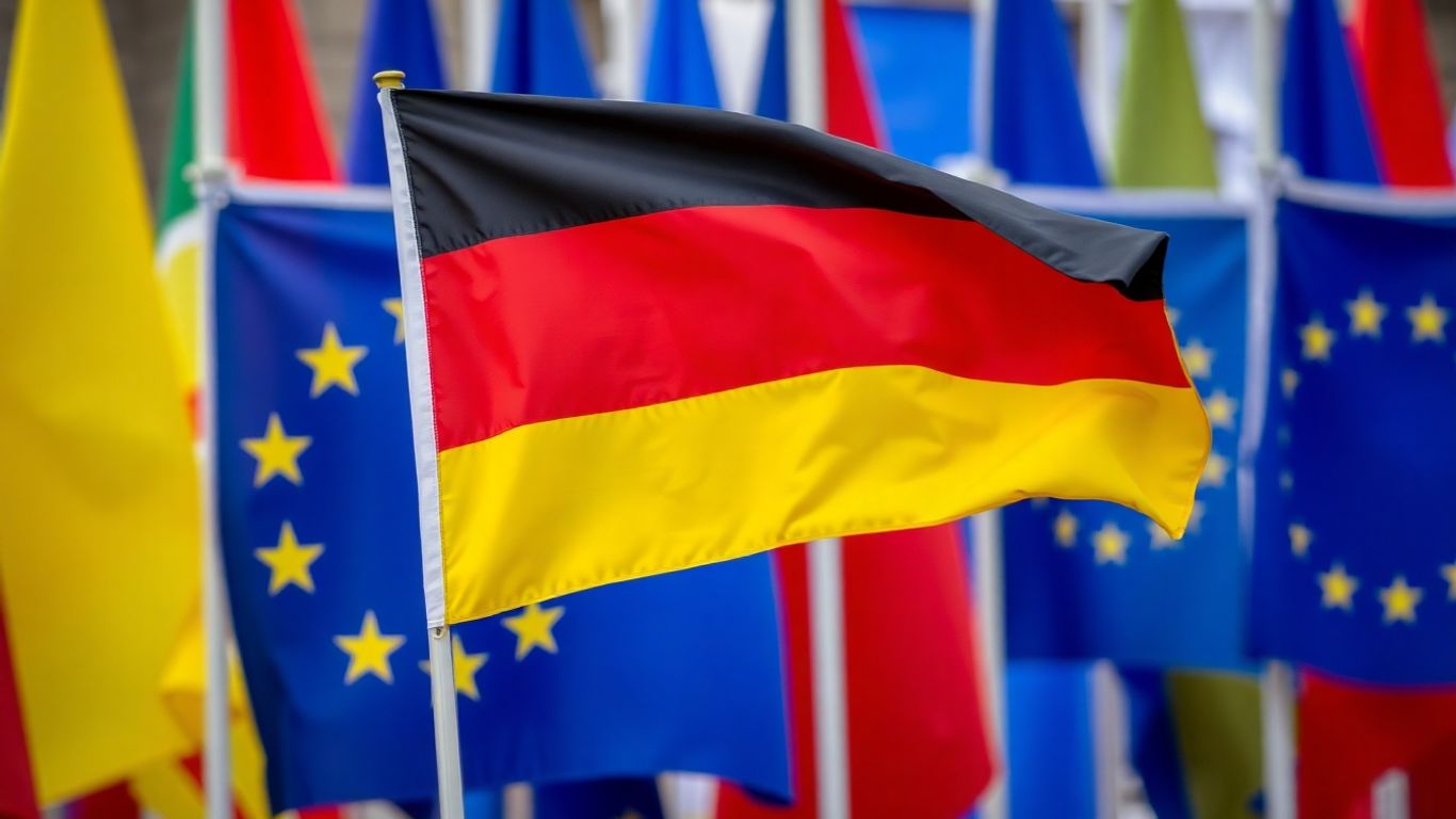 German and European flags