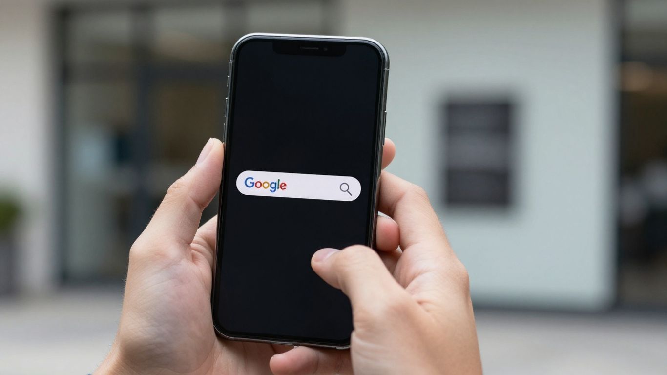 Google search bar on a smartphone screen.