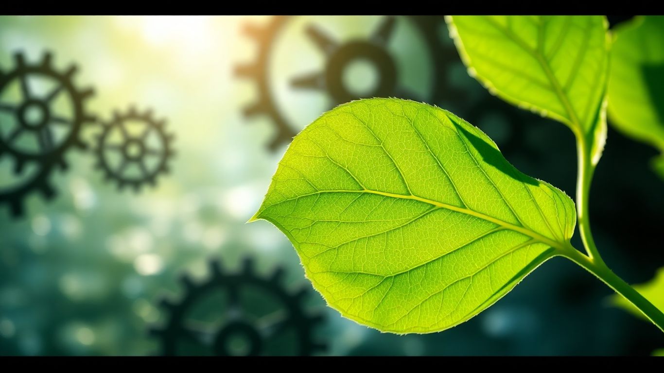 持続可能なビジネスの未来を象徴する緑の葉