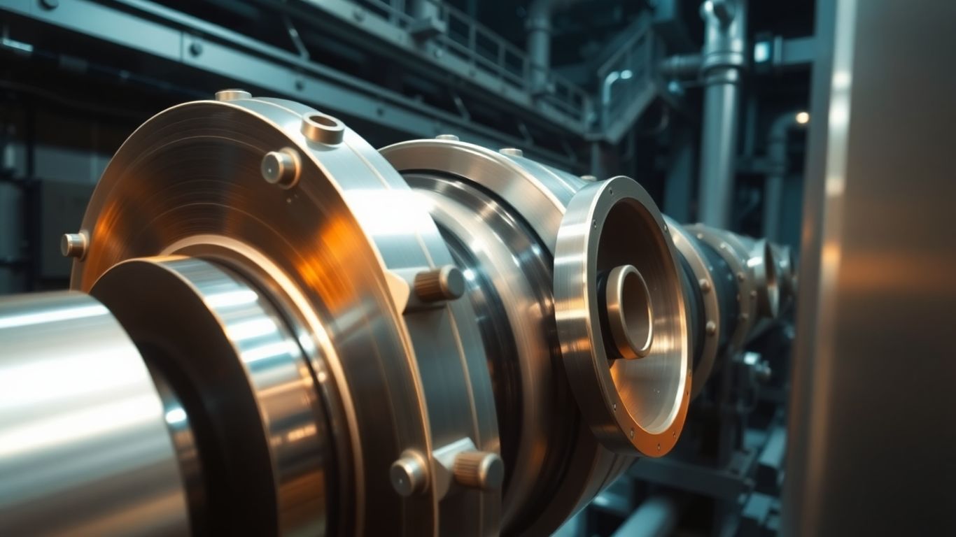 Uranium enrichment centrifuge in operation.