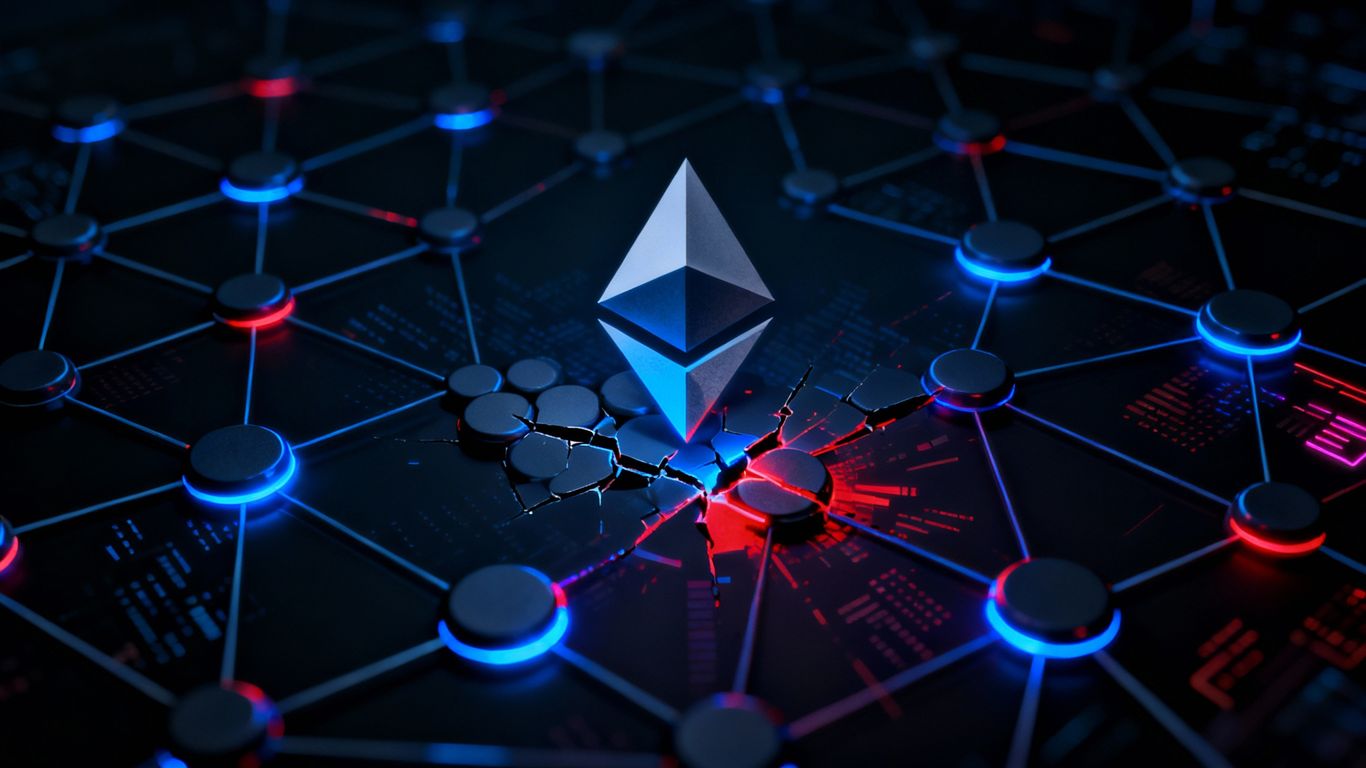 Ethereum network glitching due to Prysm bug.