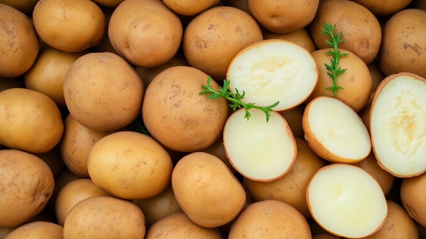Biologische aardappelen met verse kruiden