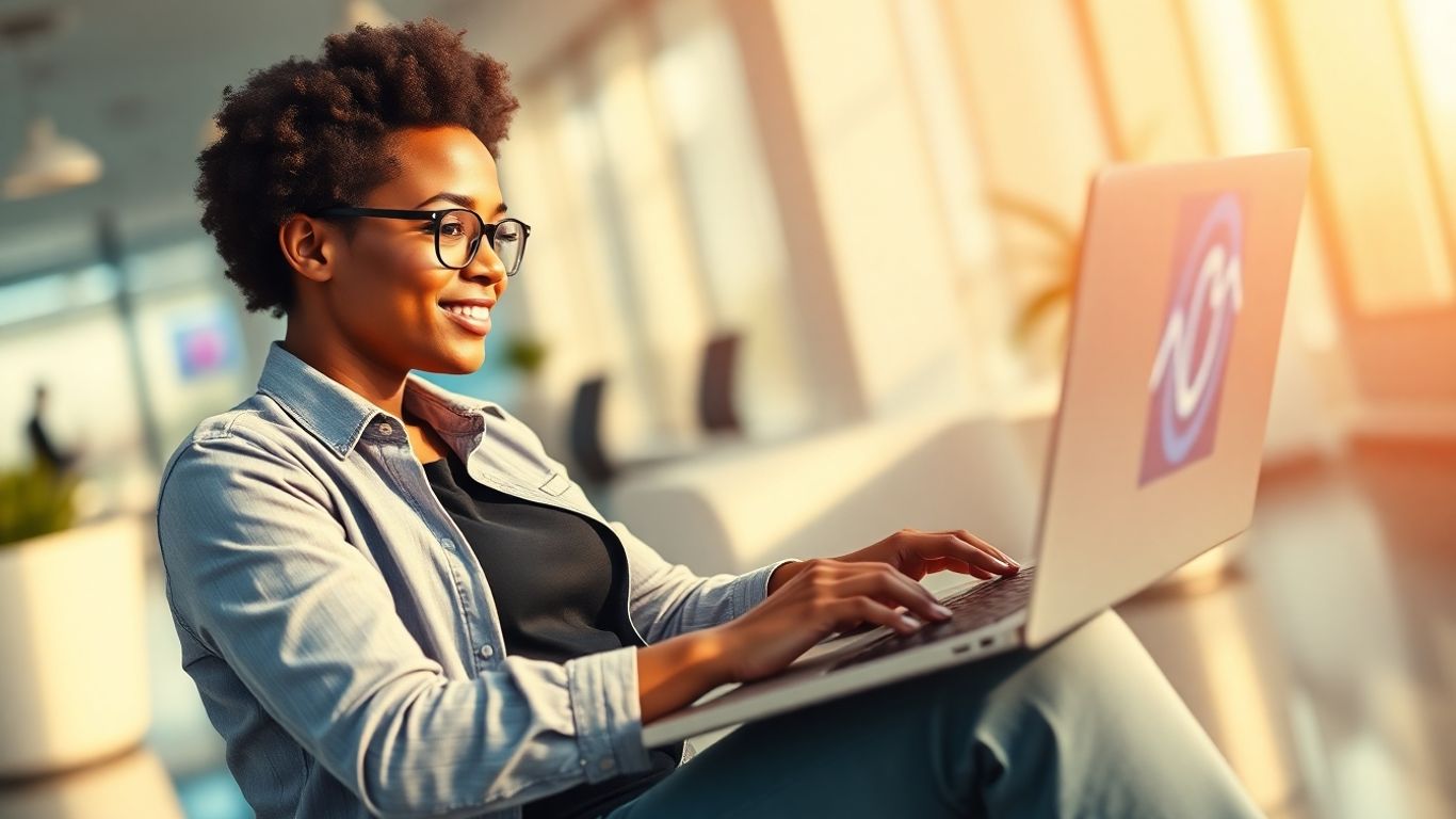 شخص يربح المال من الإنترنت