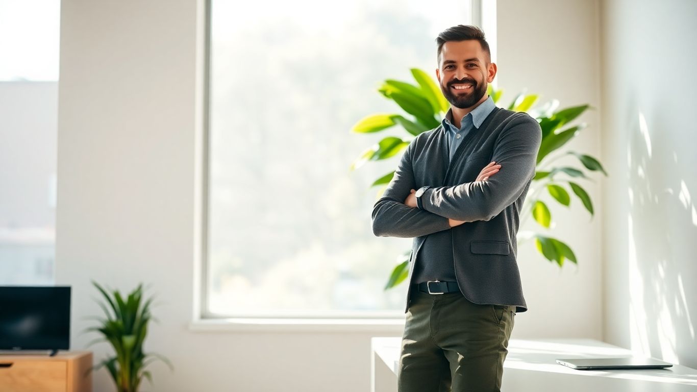 Small business owner achieving growth with PEO services.