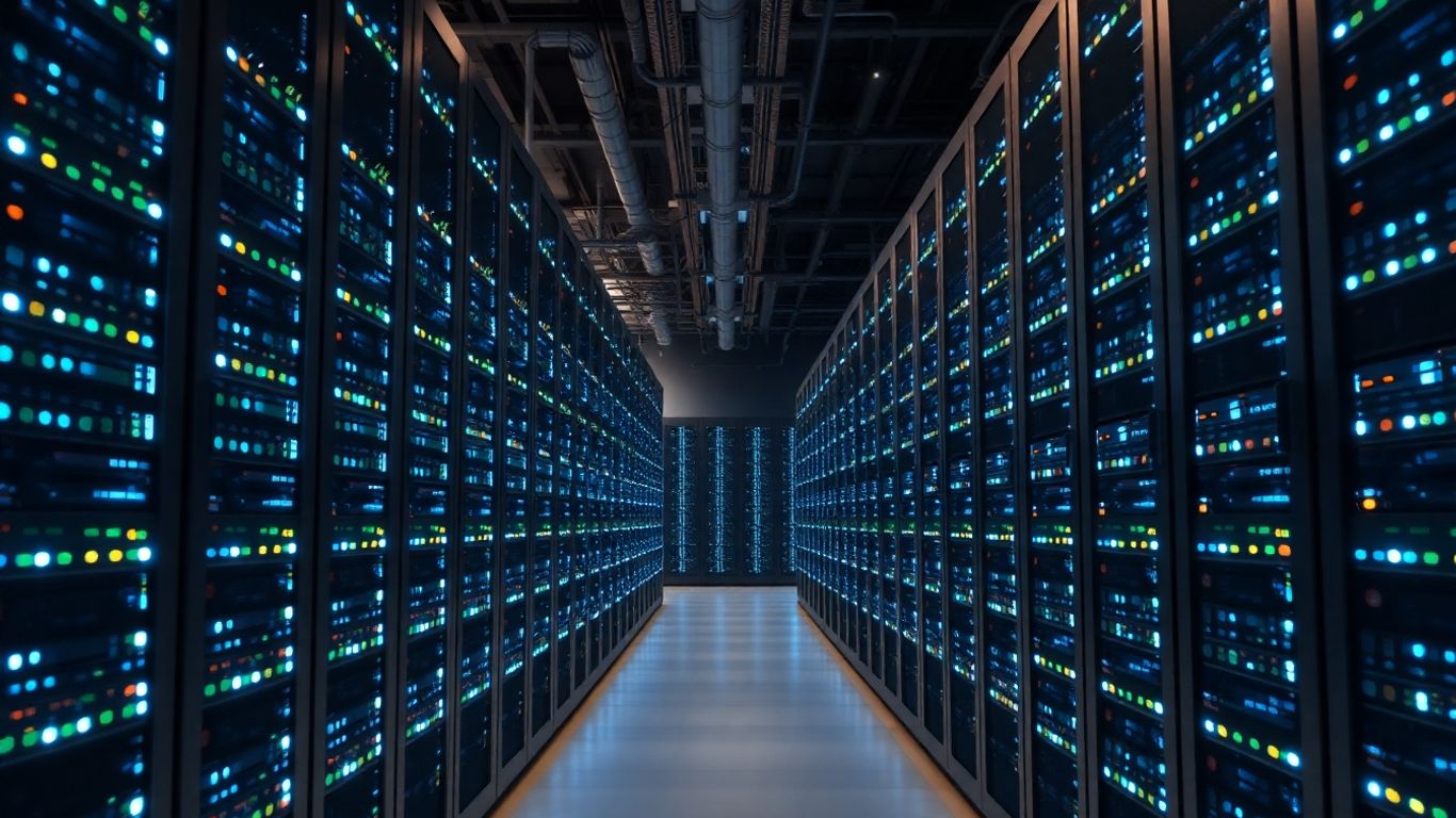 Serveurs dans un centre de données AWS