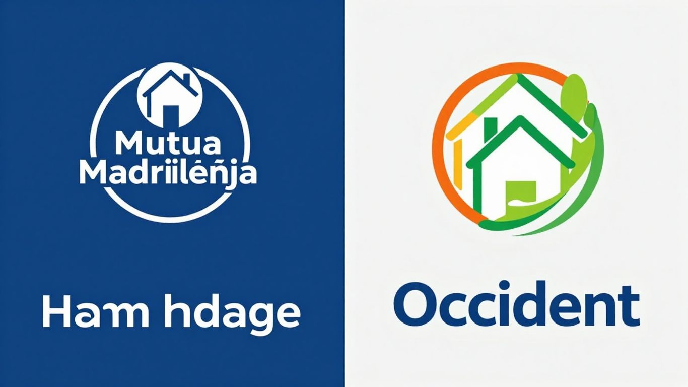 Comparación visual de seguros de hogar Mutua Madrileña y Occident.