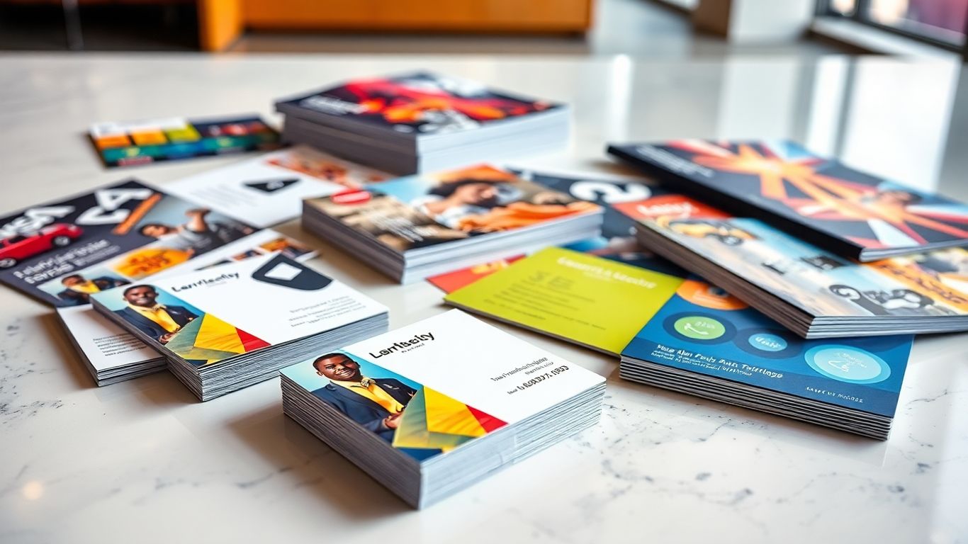 Printed business materials from VistaPrint