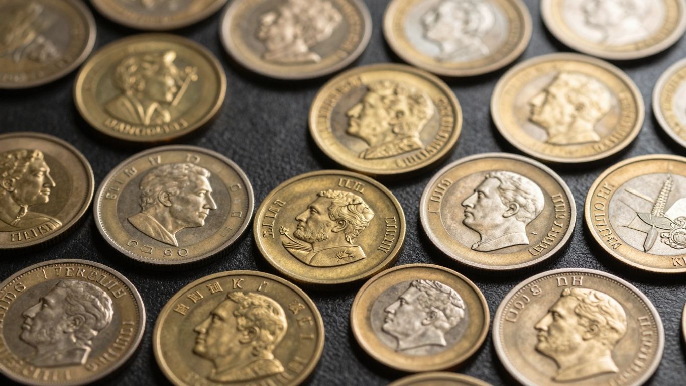 Collection of valuable coins for estate sale
