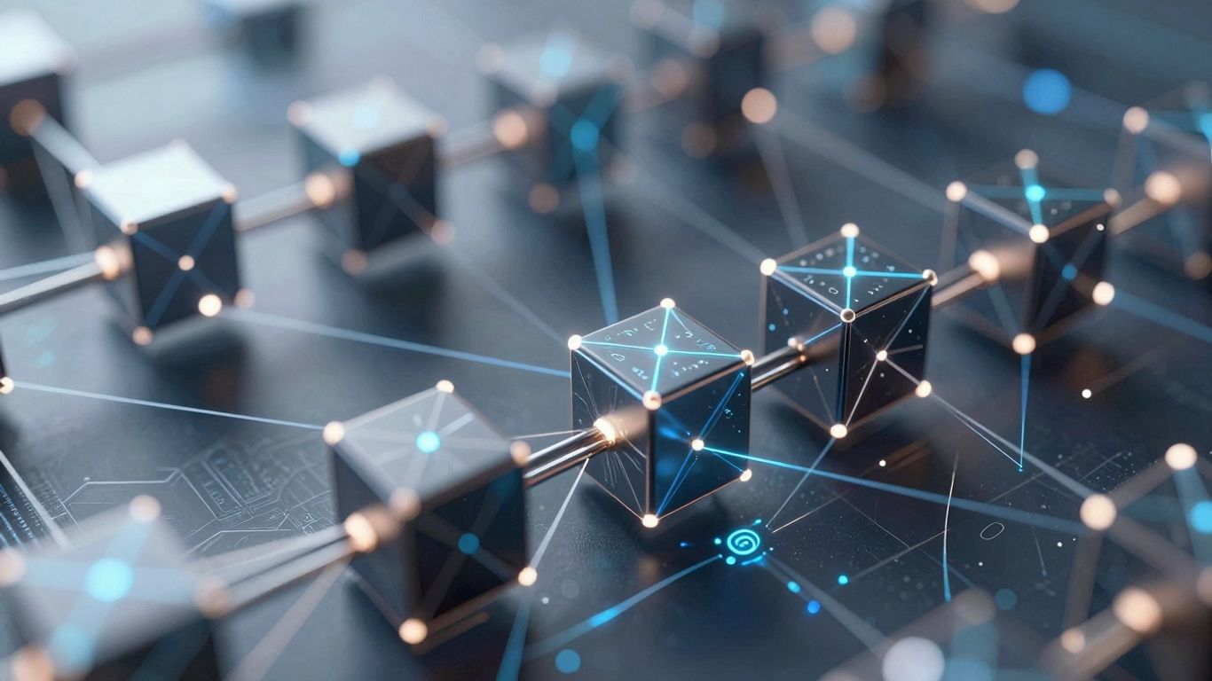 Abstract blockchain network visualization