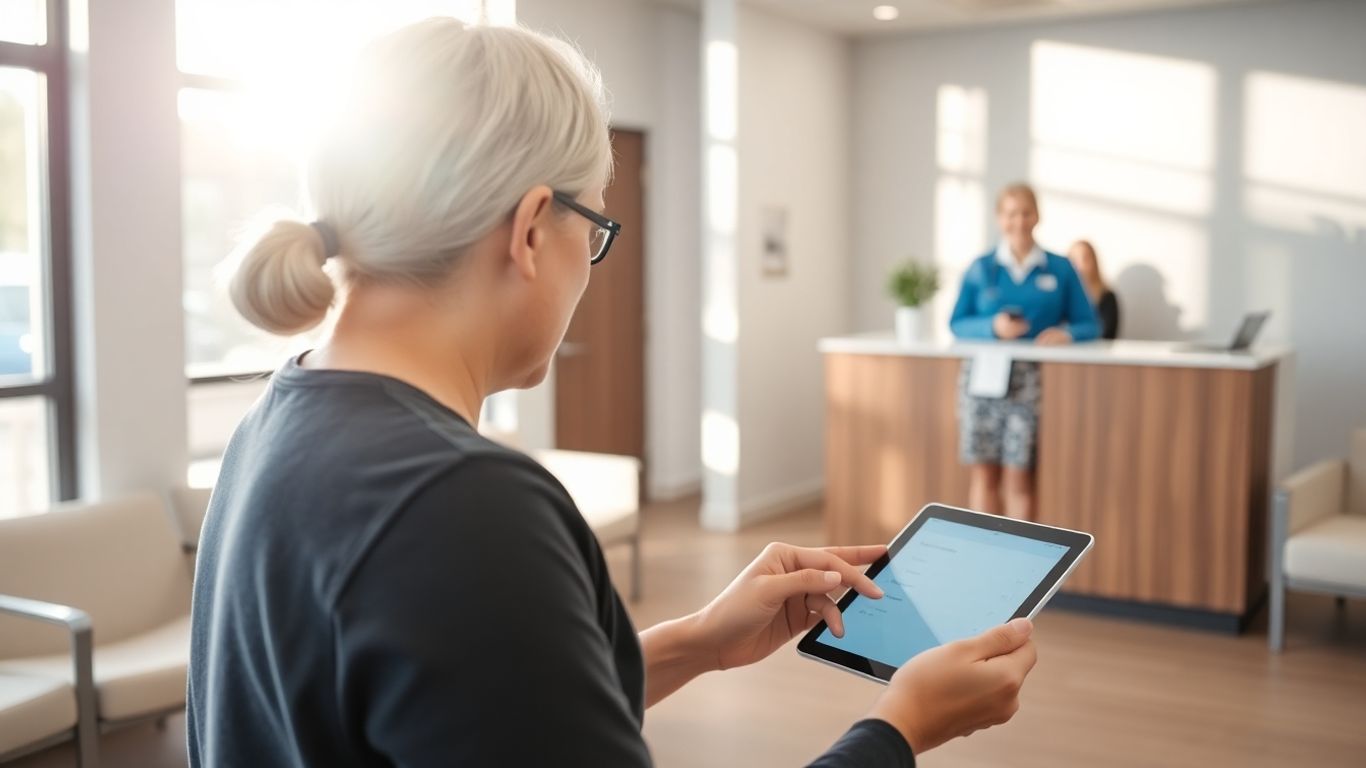 Patient booking appointment on clinic website.