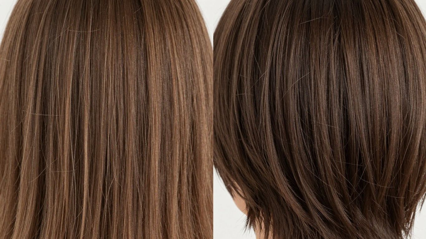 Human hair topper versus synthetic hair topper comparison.