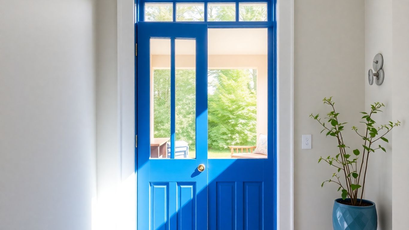 Modern Dutch door in Ottawa home
