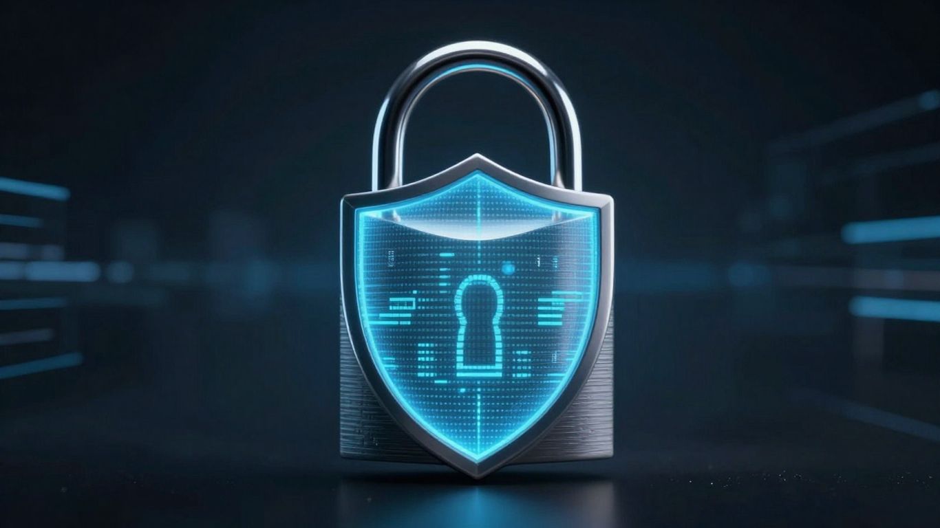 Secure padlock protecting digital account from takeover.