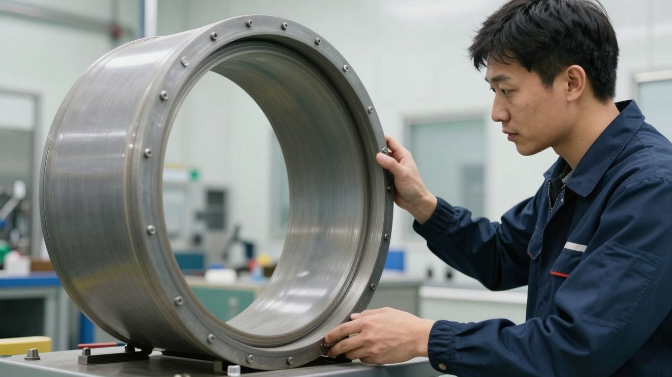Technician inspecting a high-quality industrial seal.
