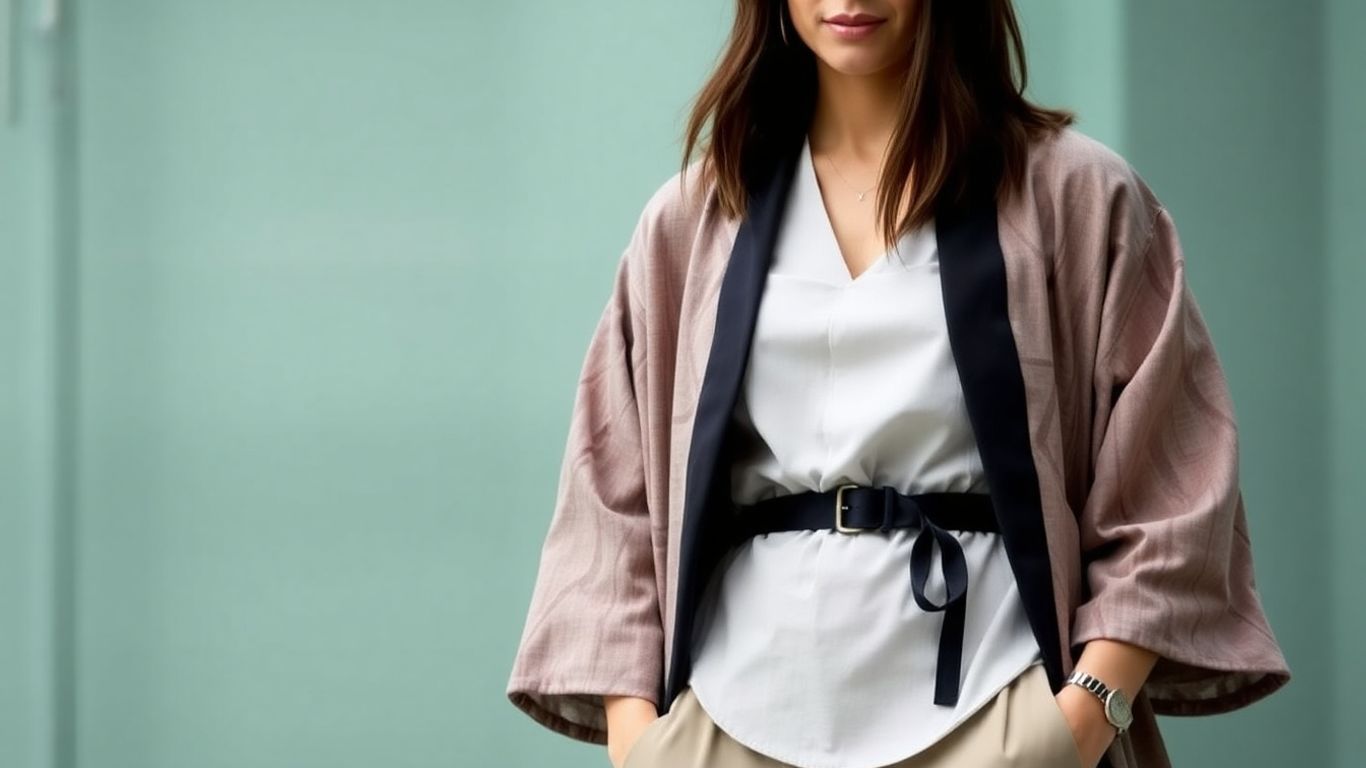 Modern haori jacket worn by a fashionable person.