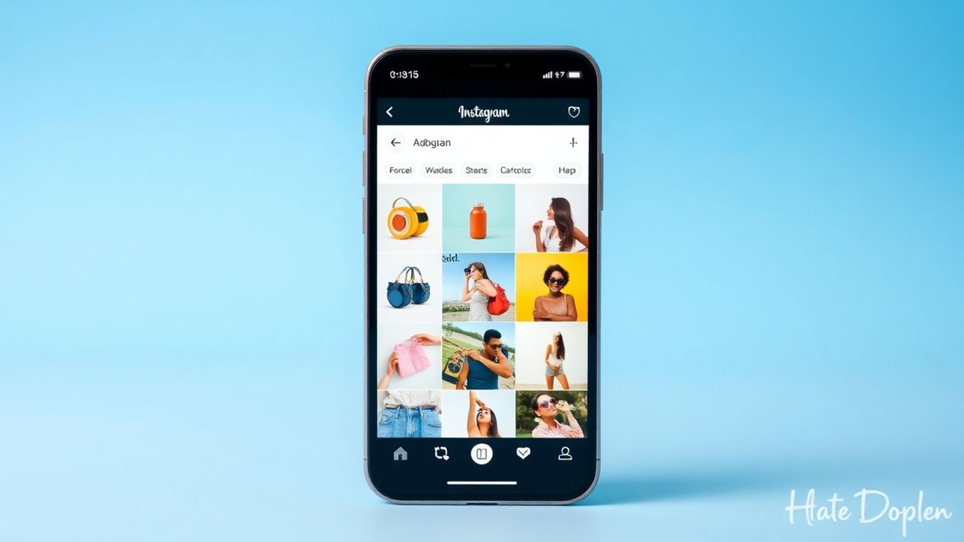 Carrusel de Instagram en un teléfono móvil.