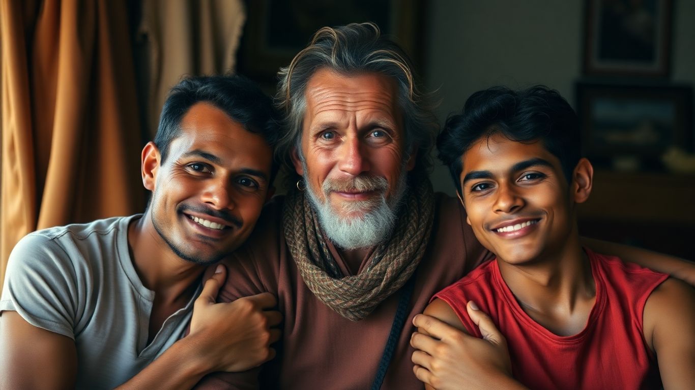 Filhos de [Ney Matogrosso] em momento familiar.